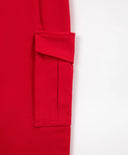 Pantaloni drepți, roșii, cu buzunare cargo, pentru fată, Gulliver