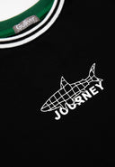 Черна блуза с дълъг ръкав, умерено свободна кройка и паднало рамо от Gulliver