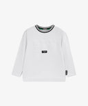 Longsleeve tricotat alb pentru băieți Gulliver