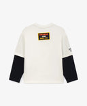 Longsleeve tricotat cu imitație de straturi crem pentru băieți Gulliver