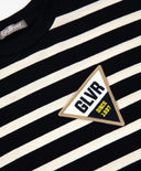 Longsleeve tricotat cu coturi stripate albastre pentru băieți Gulliver