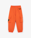 Joggeri din footer, cu buzunare cargo, portocalii, pentru băiat, Gulliver
