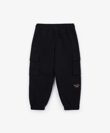 Joggeri textili, cu buzunare cargo, albaștri, pentru băiat, Gulliver