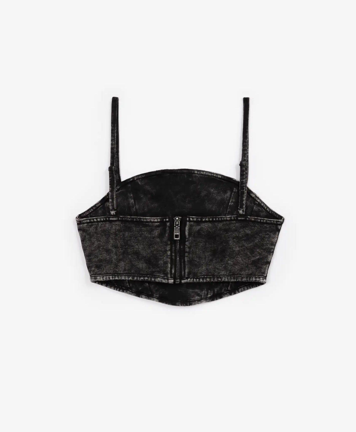 Top tricotat scurt cu efect de spălare gri pentru fete Gulliver