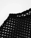 Longsleeve din plasă negru pentru fete Gulliver