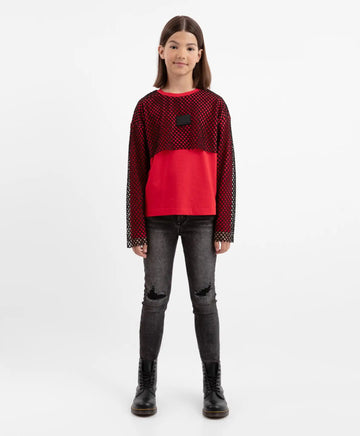 Blugi slim uzați, gri, pentru fată, Gulliver