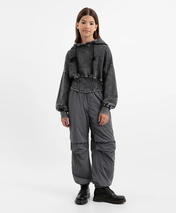 Joggeri căptușiți, de sezon intermediar, gri, pentru fată, Gulliver