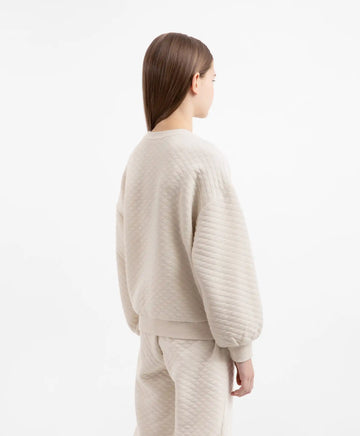 Hanorac din quilt crem pentru fete Gulliver