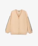 Cardigan tricotat oversize, călduros, bej, pentru fată, Gulliver