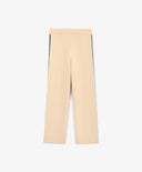 Pantaloni tricot cu dungi laterale, bej, pentru fată, Gulliver