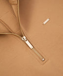 Rochie tricotată cu mâneci lungi și guler cu fermoar, maro, pentru fete de la Gulliver