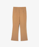 Pantaloni tricot evazați, cu tăieturi, maro, pentru fată, Gulliver