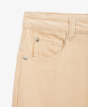 Pantaloni din catifea, cu buzunare cargo, bej, pentru fată, Gulliver