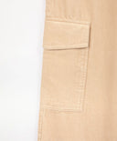 Pantaloni din catifea, cu buzunare cargo, bej, pentru fată, Gulliver