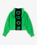 Hoodie din tricot verde pentru fete Gulliver