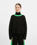 Bluză polo tricotată neagră pentru fată, Gulliver