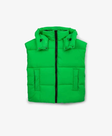 Vestă matlasată, cu puf sintetic, verde, pentru fată, Gulliver