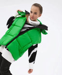 Vestă matlasată, cu puf sintetic, verde, pentru fată, Gulliver