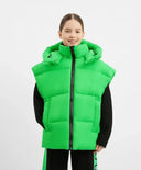 Vestă matlasată, cu puf sintetic, verde, pentru fată, Gulliver