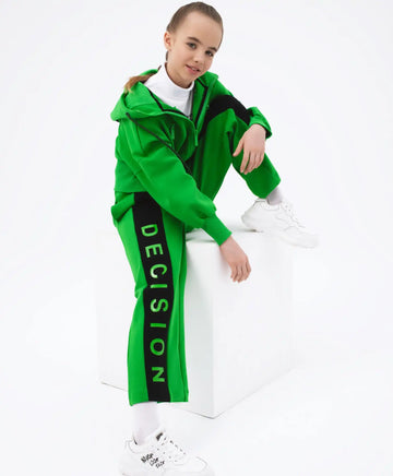 Pantaloni tricot largi, verzi, pentru fată, Gulliver