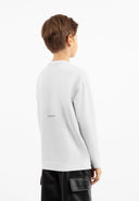 Бяла блуза с дълъг ръкав, умерено свободна кройка и многозначителен надпис от Gulliver