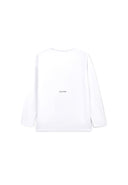 Бяла блуза с дълъг ръкав, умерено свободна кройка и многозначителен надпис от Gulliver