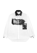 Бяла риза от колекция „Ъндърграунд“ с удължен заоблен гръб от Gulliver