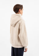 Свободно худи в цвят мляко от изкуствен пух с къс косъм от Gulliver