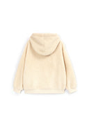 Свободно худи в цвят мляко от изкуствен пух с къс косъм от Gulliver