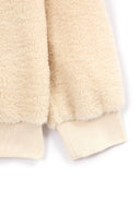 Свободно худи в цвят мляко от изкуствен пух с къс косъм от Gulliver