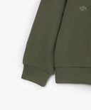 Hoodie oversized din material fleece cu broderii în culoare kaki pentru băieți Gulliver