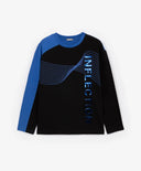 Longsleeve tricotat cu imprimeu albastru pentru băieți Gulliver