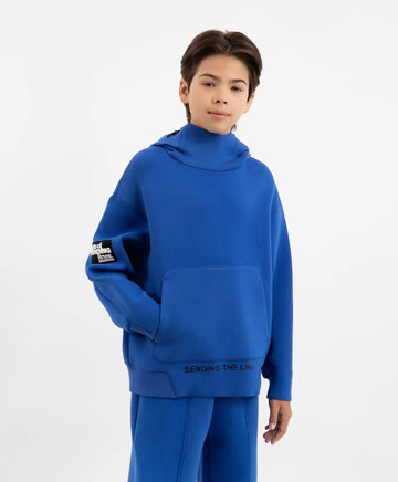 Hoodie albastru oversized din neopren pentru băieți Gulliver