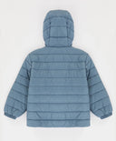 Geacă de sezon intermediar cu glugă, matlasată, albastră, pentru copii, Button Blue
