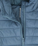 Geacă de sezon intermediar cu glugă, matlasată, albastră, pentru copii, Button Blue