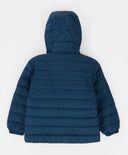 Geacă de sezon intermediar cu glugă, matlasată, albastră, pentru copii, Button Blue