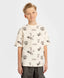Tricou oversized cu mâneci scurte și imprimeu total crem pentru băieți Button Blue