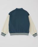 Jachetă bomber căptușită cu nasturi albastru deschis pentru copii Button Blue