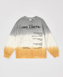 Hanorac fără fermoar cu imprimeu și gradient multicolor pentru copii Button Blue