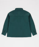 Cămașă cu nasturi, călduroasă, cu mâneci lungi și buzunare verzi pentru copii Button Blue