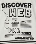 Pulover cu imprimeu jacquard pe tematică digitală, crem, pentru băiat, Button Blue