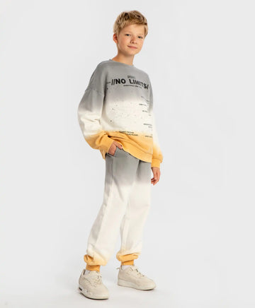 Joggeri cu talie elastică și efect de gradient, multicolori, pentru copii, Button Blue