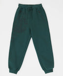 Joggeri căptușiți, cu buzunare cu fermoar și imprimeu, verzi, pentru băiat, Button Blue