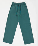 Pantaloni drepți, straight fit, cu talie elastică, verzi, pentru copii, Button Blue