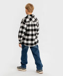 Blugi căptușiți, drepți, regular fit, cu efect de uzură, albaștri, pentru copii, Button Blue