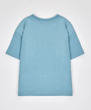 Tricou cu mâneci scurte și imprimeu albastru deschis pentru băieți Button Blue