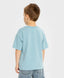 Tricou cu mâneci scurte și imprimeu albastru deschis pentru băieți Button Blue