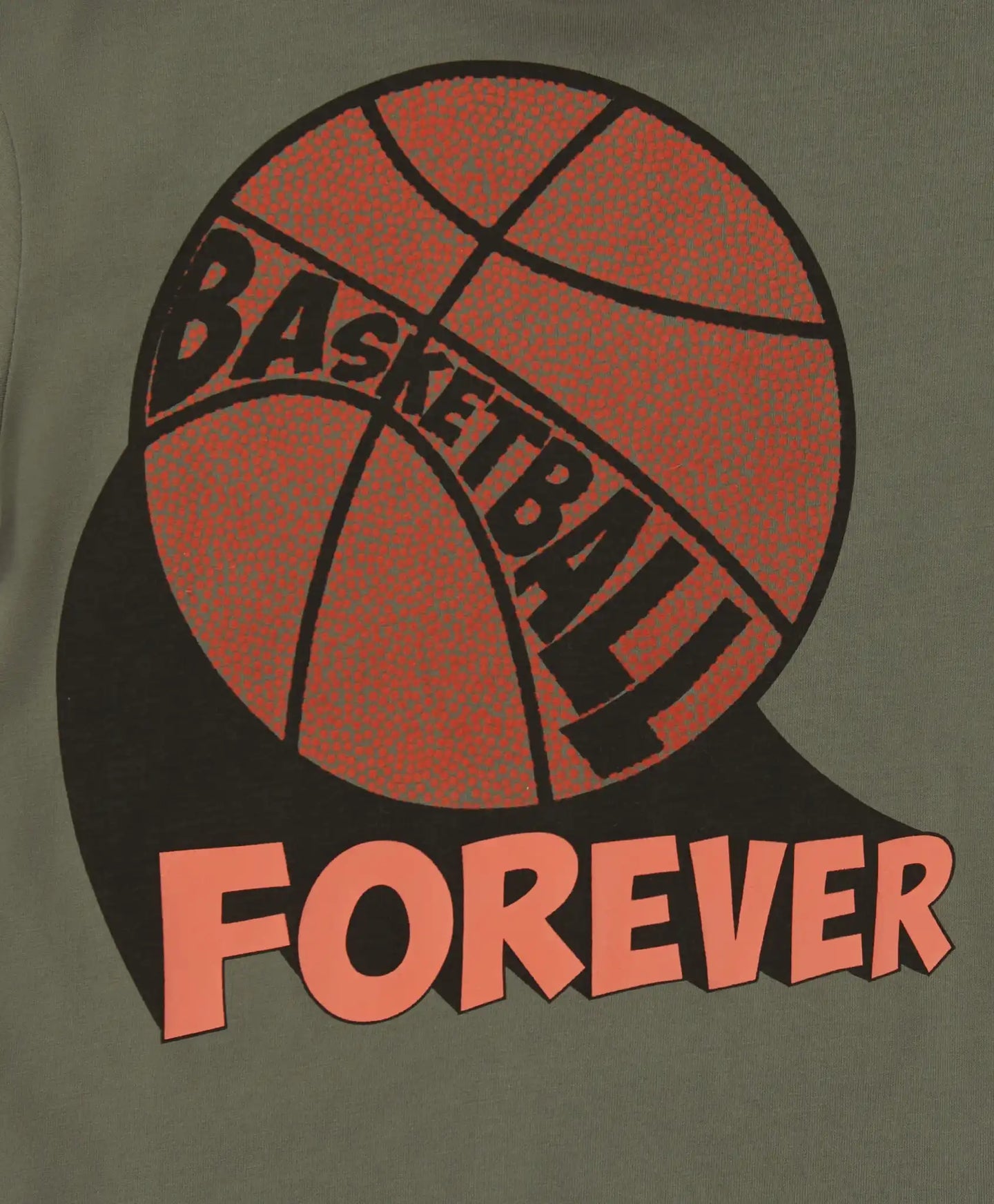 Tricou cu mâneci scurte și imprimeu cu minge kaki pentru băieți Button Blue