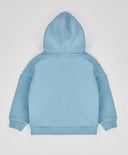 Hoodie căptușit cu glugă și imprimeu albastru deschis pentru băieți Button Blue