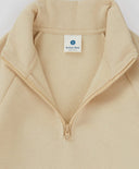 Hanorac căptușit cu guler și fermoar bej pentru băieți Button Blue